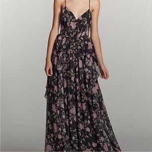 Free People X Fame and Partners Formal Floral Dress